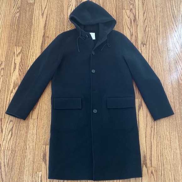 Sandro hooded wool mens coat. - Picture 5 of 9